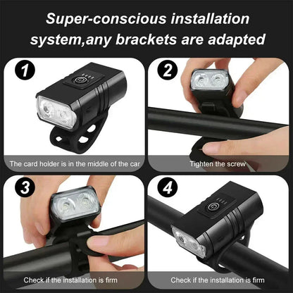 Type-C Genopladelig LED Cykellygte