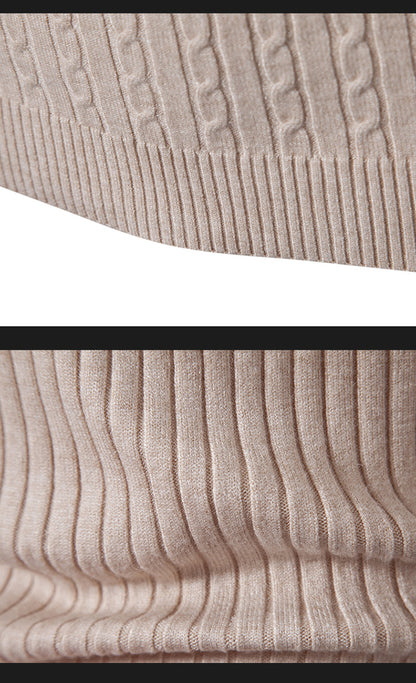 Varm Strikket Herretrøje med Rullekrave