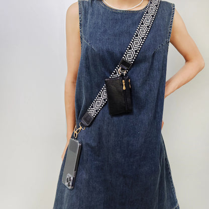 Justerbar Crossbody-Telefonrem med Pung