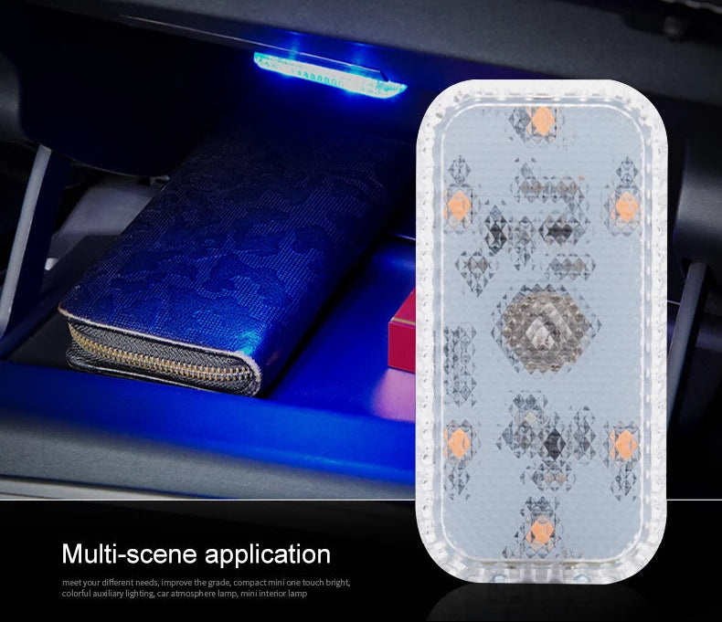 Genopladeligt Mini LED-berøringslys til Bilen