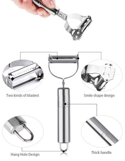 Rustfrit Stål Grøntsagsskræller og Julienneskærer