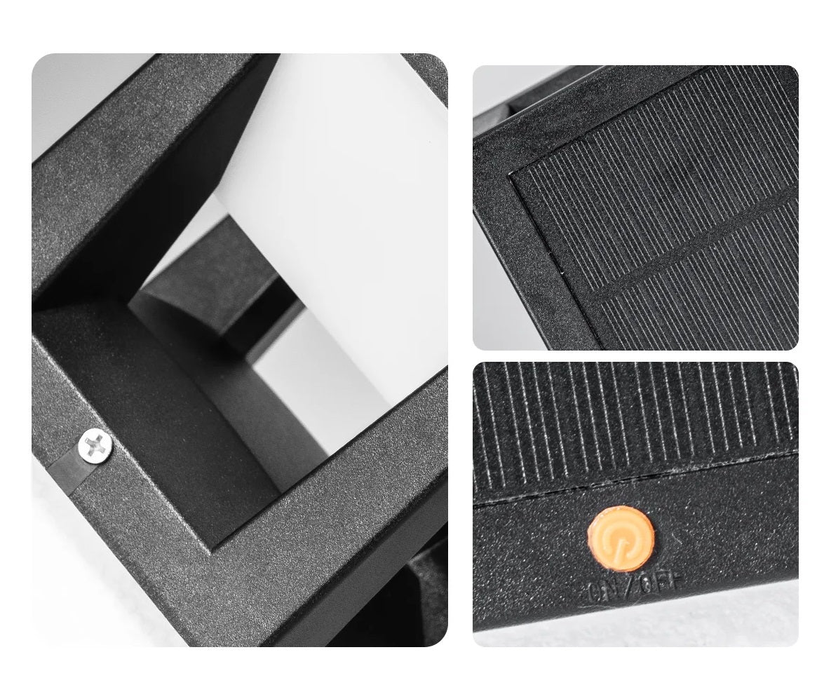 Solcellelampe – Firkantet LED-Lampe til Have og Sti