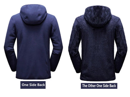 Vendbar Vinter Fleece Hættetrøje