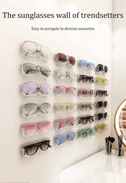 Væghængt Opbevarings- og Udstillingsreol til Briller – 1 stk.