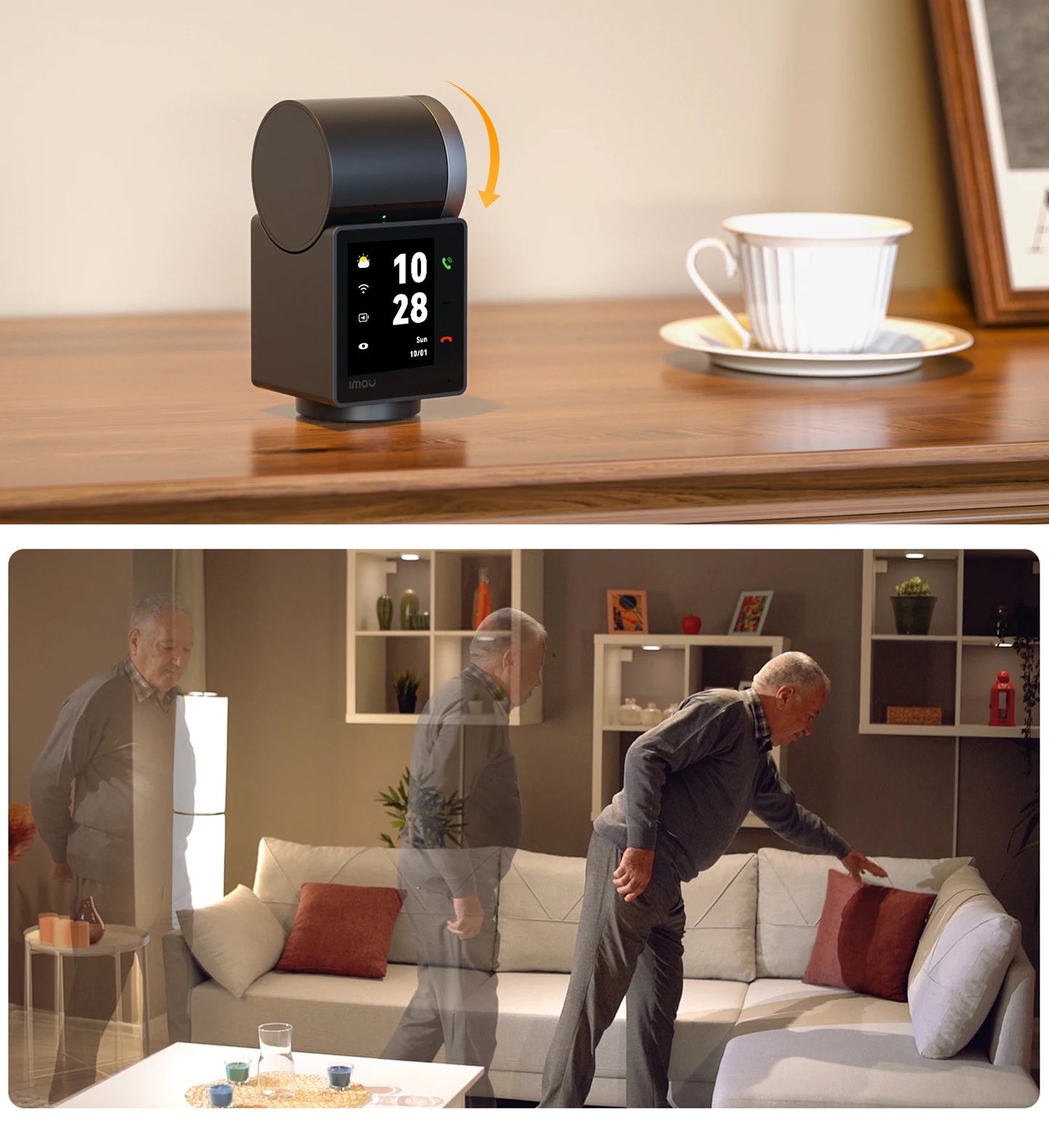 Indendørs WiFi-Sikkerhedskamera med Skærm og Tale