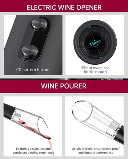 Elektrisk Vinåbner med Tilbehør