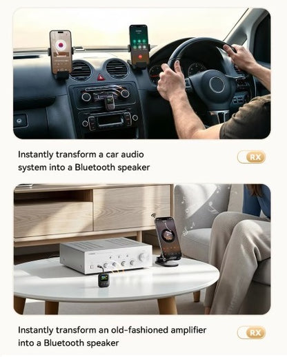 Bluetooth 6.0 Lydsender og Modtager med Mikrofon