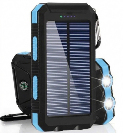 Bærbar Solcelle-Powerbank med Lys