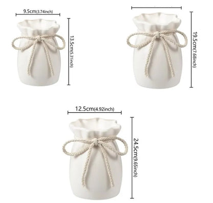 Moderne Dekorativ Blomstervase med Sløjfedesign