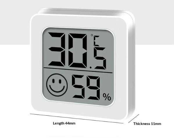 Mini LCD-termometer Hygrometer og Fugtighedsmåler