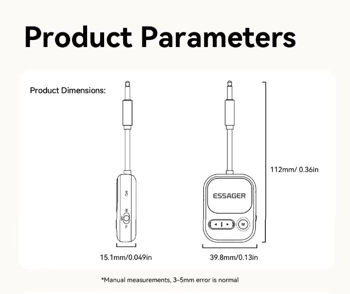 Bluetooth 6.0 Lydsender og Modtager med Mikrofon