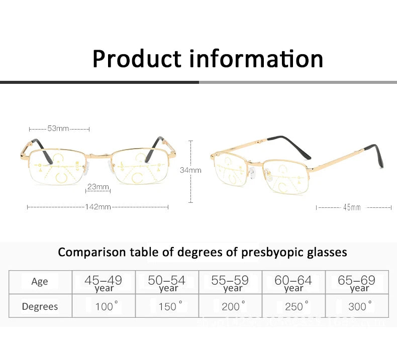 Sammenklappelige Læsebriller med Etui