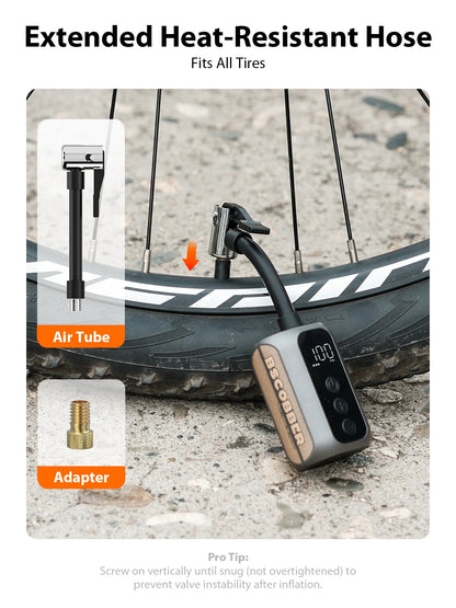 Genopladelig Trådløs Cykelpumpe med Højt Tryk
