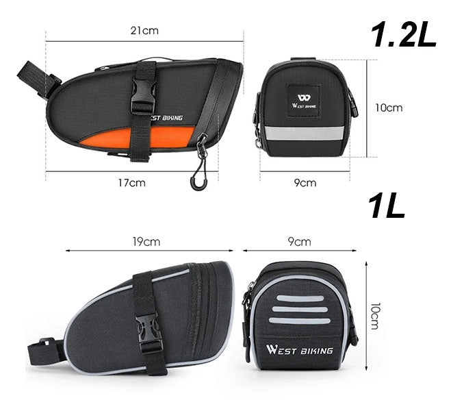 Vandtæt Cykelsadeltaske med Reflekterende Design