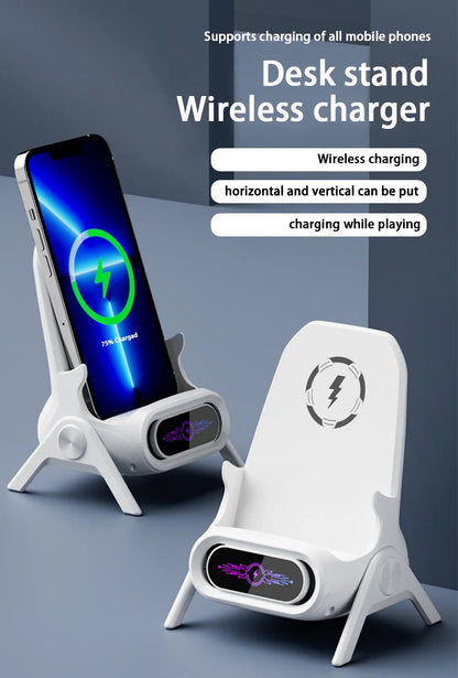 3-i-1 Hurtig Trådløs Mobiloplader Stativ