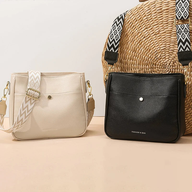 Dame Crossbody Taske i Ægte Læder