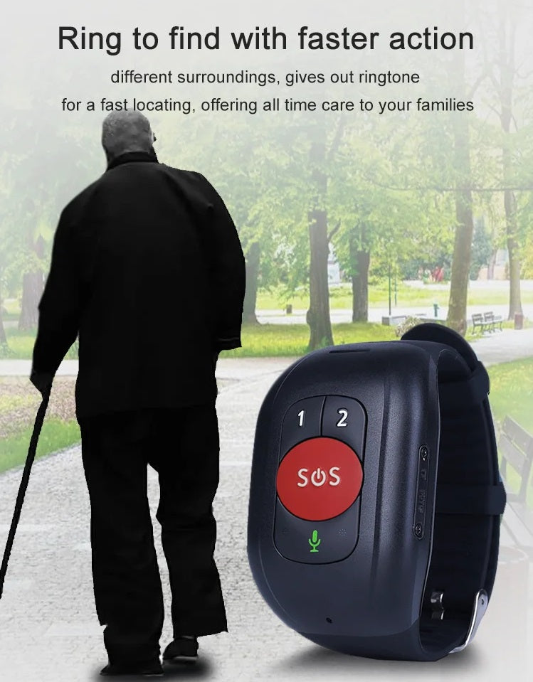 4G GPS-Trackerarmbånd med SOS-Opkald til Seniorer