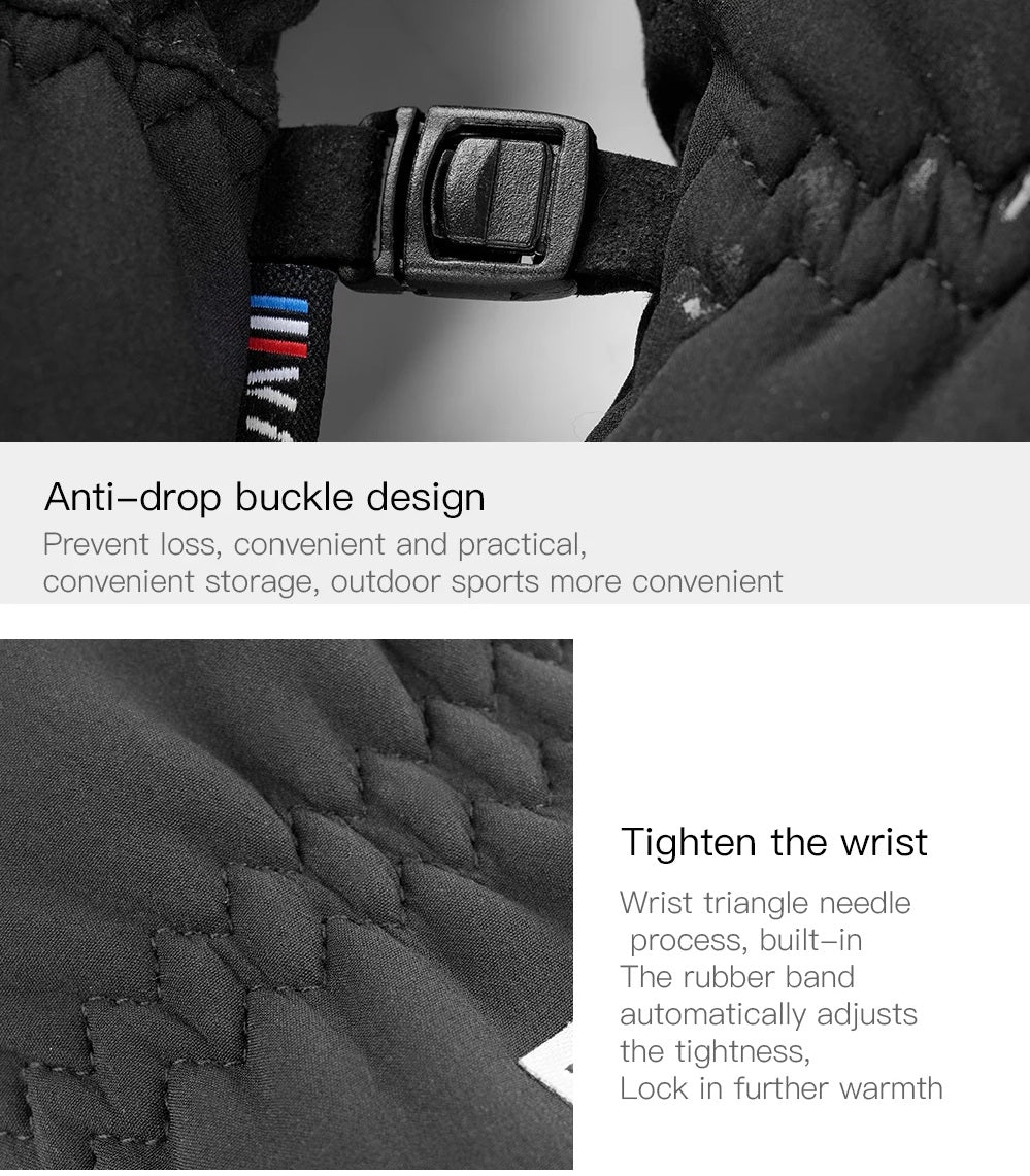 Vinter Vandtætte Fleece Cykelhandsker med Touchskærm