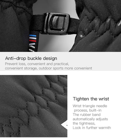 Vinter Vandtætte Fleece Cykelhandsker med Touchskærm