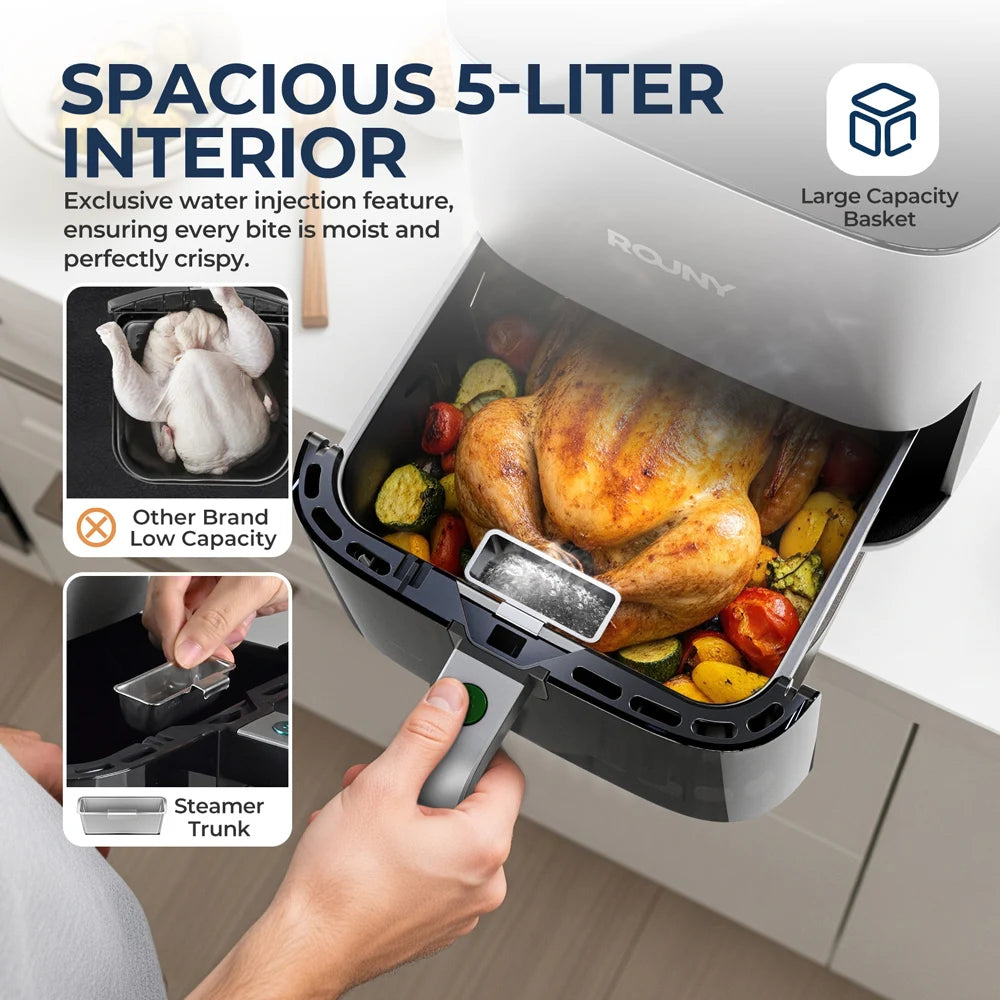5L Airfryer med Touch-Betjening og Vindue
