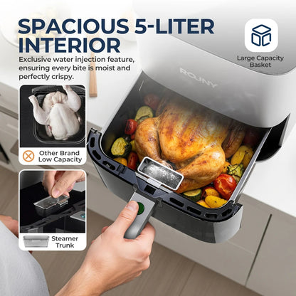 5L Airfryer med Touch-Betjening og Vindue