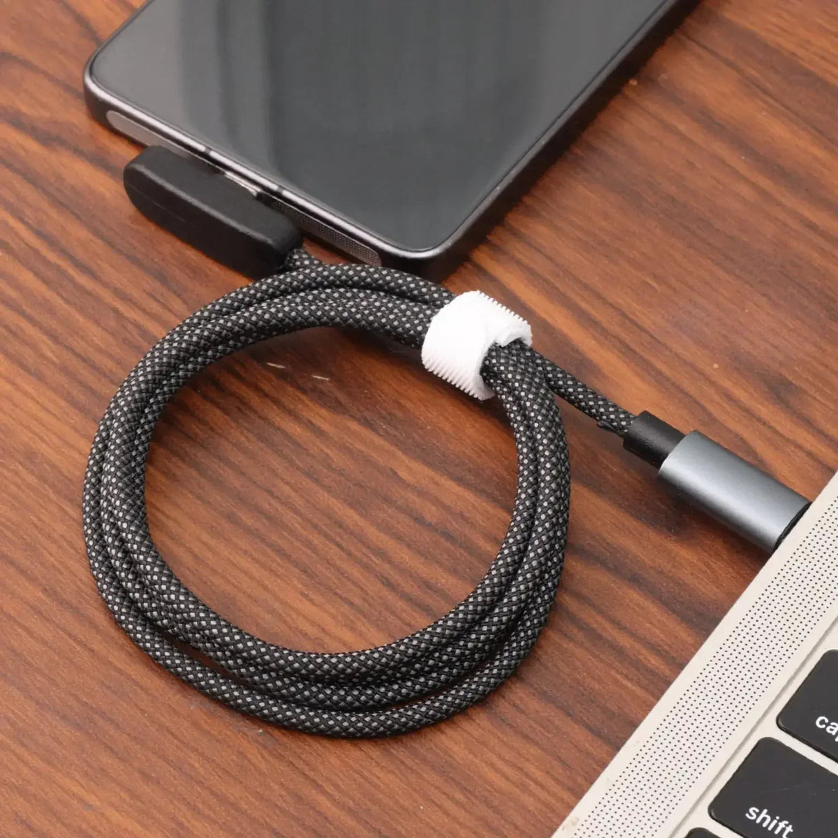 100W USB-C-Kabel med 90° Vinkel til Hurtig Opladning
