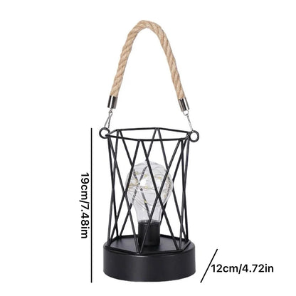 Batteridrevet LED Natlampe med Jernbur