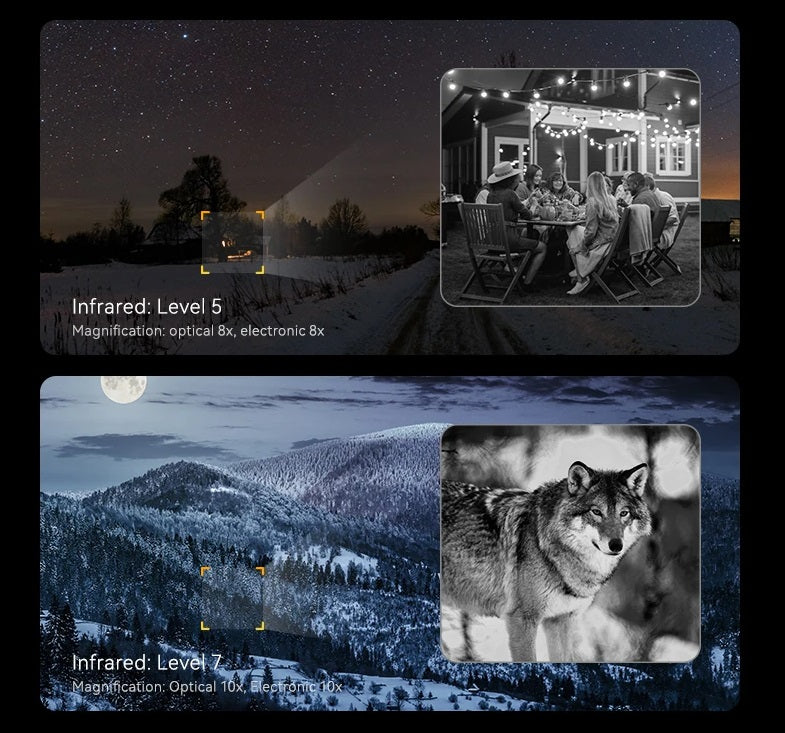 1080P Digital Nattekikkert 10x 800m med Stor Skærm
