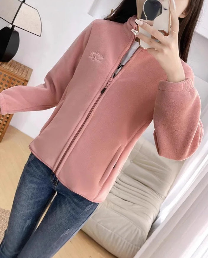 Tyk Fleece Vinterjakke med Lynlås til Kvinder