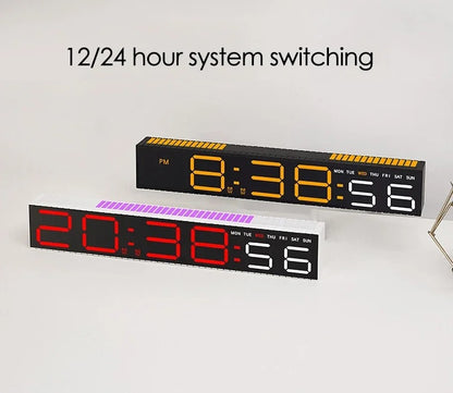 LED-skrivebordsvækkeur med Rytmelys