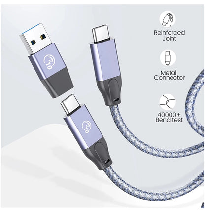 USB C Hub med PD60W Opladning og Flere Porte