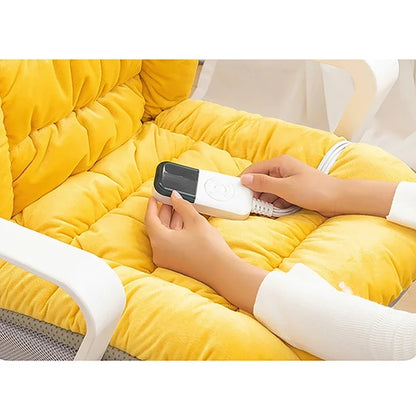 Elektrisk Varmesædepude med Ryglæn – Justerbar Temperatur