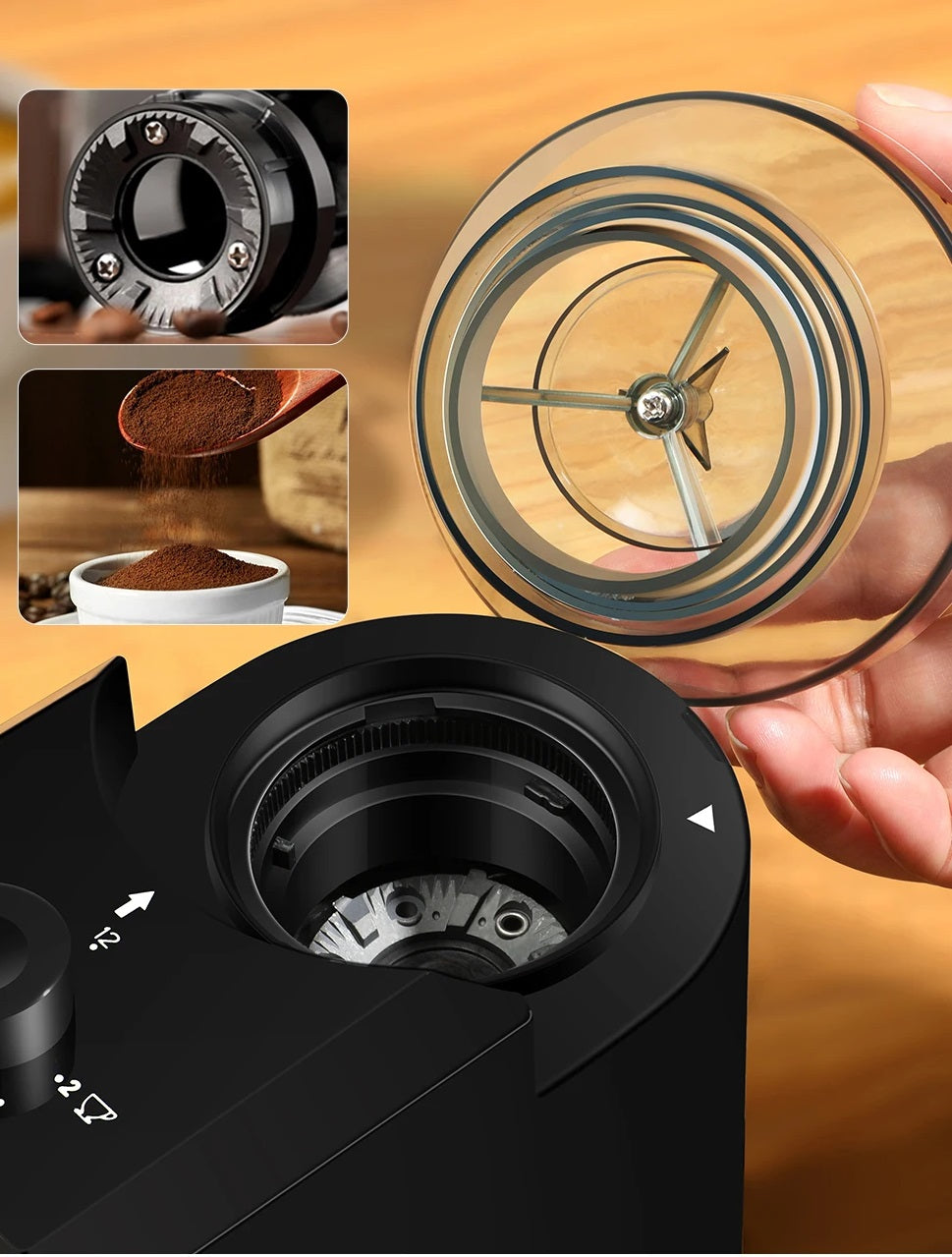 Elektrisk Kaffekværn med Burrfunktion og 28 Indstillinger