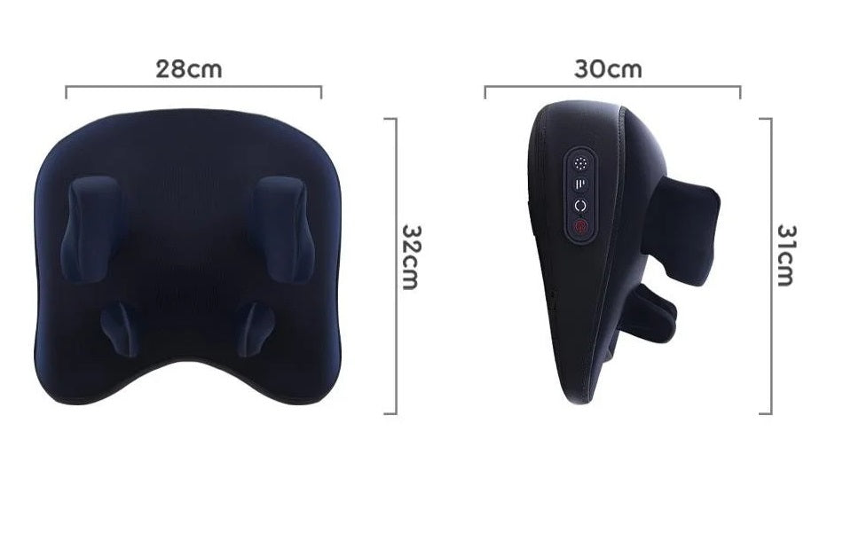 Trådløs Opvarmet Nakke- og Rygmassagepude