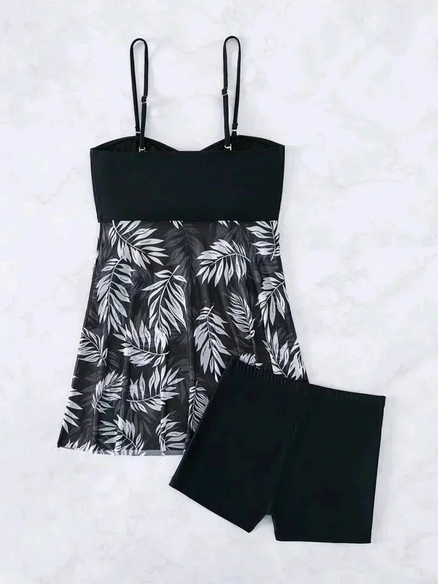 Dame Badekjole med Mesh-print