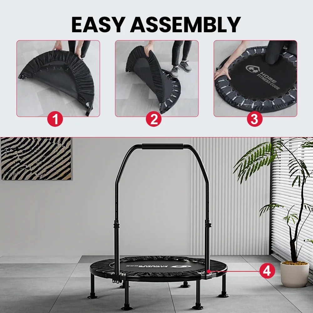 Foldbar Mini Trampolin med Håndtag – Indendørs & Udendørs