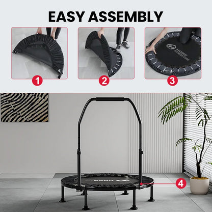 Foldbar Mini Trampolin med Håndtag – Indendørs & Udendørs