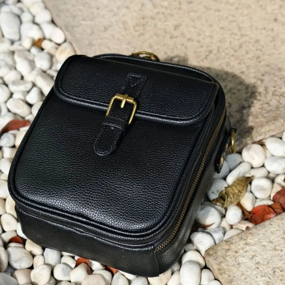 Stor Læder Crossbody Taske til Kvinder