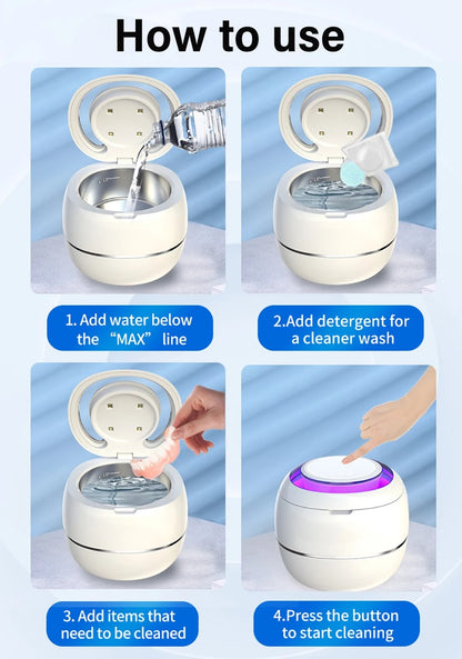 Ultralydsrenser for Smykker og Proteser med UV-Lys